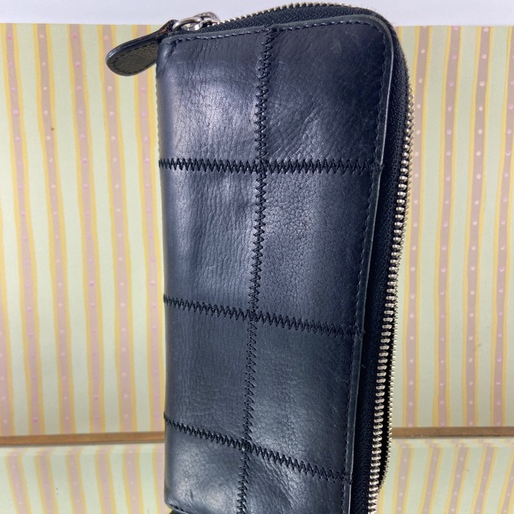 Co-Lab Black Leather Patchwork Wallet - Picture 8 of 14